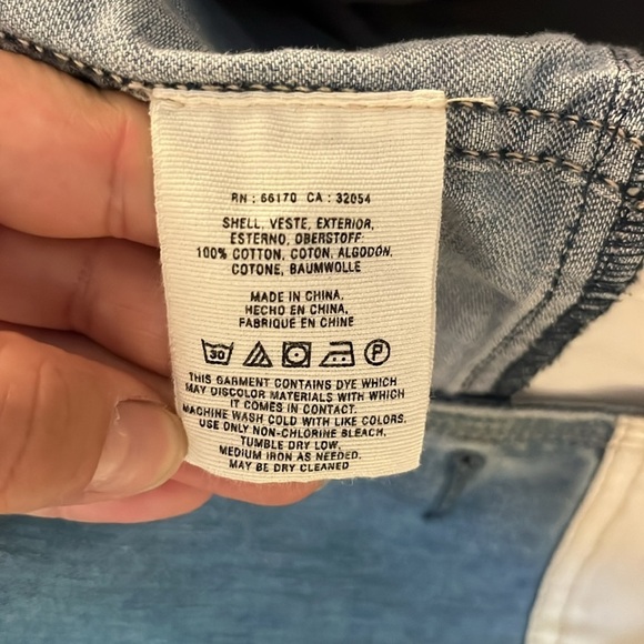 Anthropologie Holding Horses Distressed Western Denim Peacoat Jacket - Picture 5 of 5